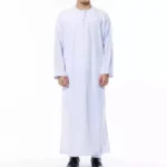 Saudi Arabian Men's Thobe Robes with Long Sleeve and Solid Pockets arab thobes