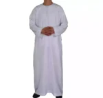 Saudi Arabian Men's Thobe Robes with Long Sleeve and Solid Pockets arab thobes - Image 4