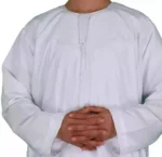 Saudi Arabian Men's Thobe Robes with Long Sleeve and Solid Pockets arab thobes - Image 3
