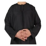 Men’s Omani Style Thobe Long Sleeve Polyester Islamic Dress - Image 3