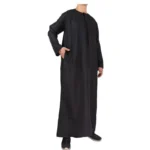 Men’s Omani Style Thobe Long Sleeve Polyester Islamic Dress - Image 2