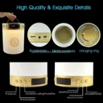 Touch Lamp Qur'an Speaker with Azan Clock – 6000+ Cities, Remote Control - Image 4